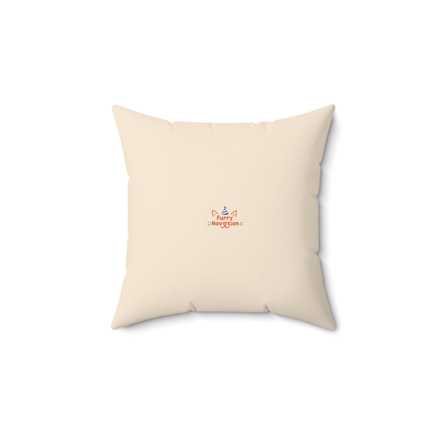 Cat Graphic Pillow | Spun Polyester Square Pillow | Sand | Furry Novation