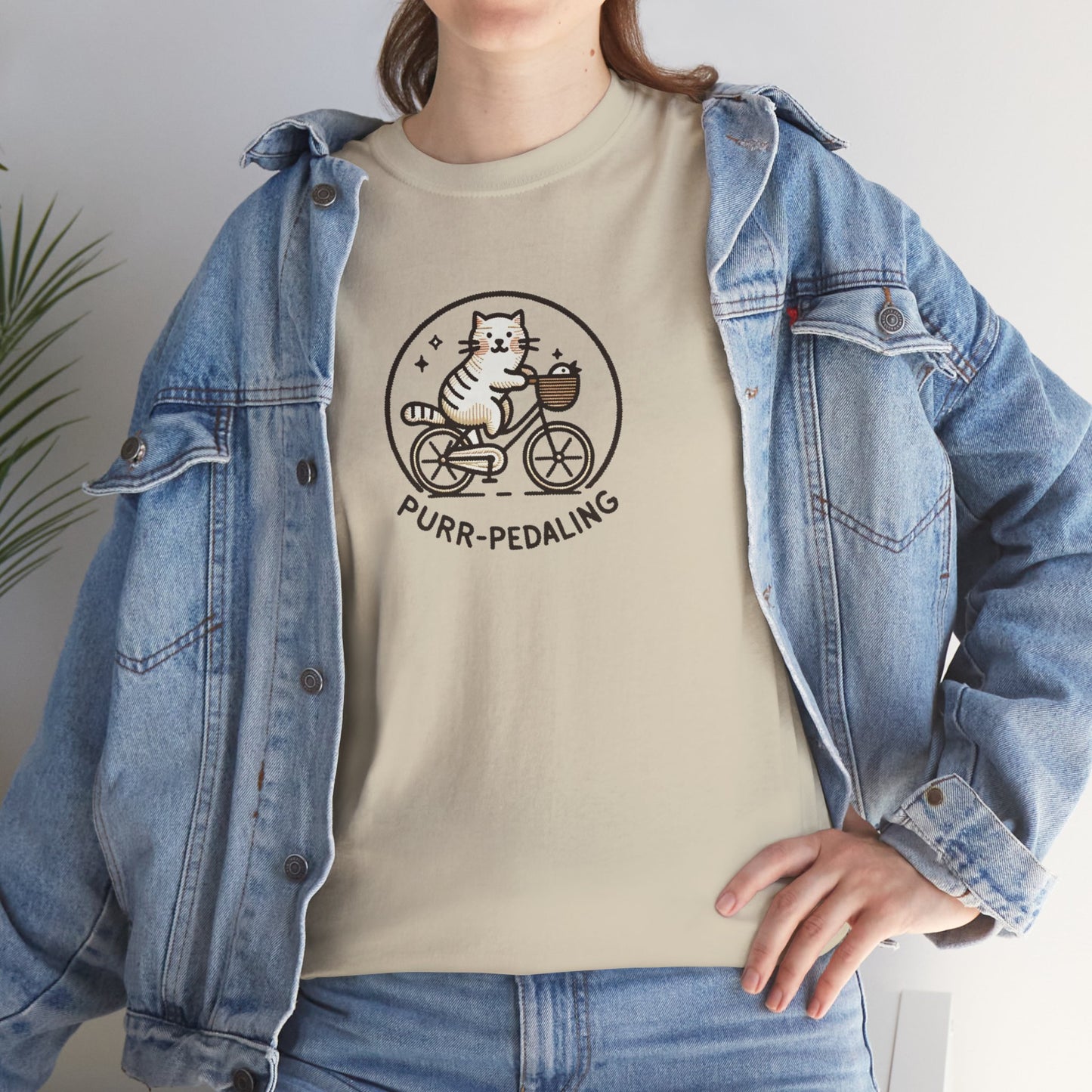 Purr-Pedaling Cat T-shirt | Cat T-shirt | T-shirt | Furry Novation