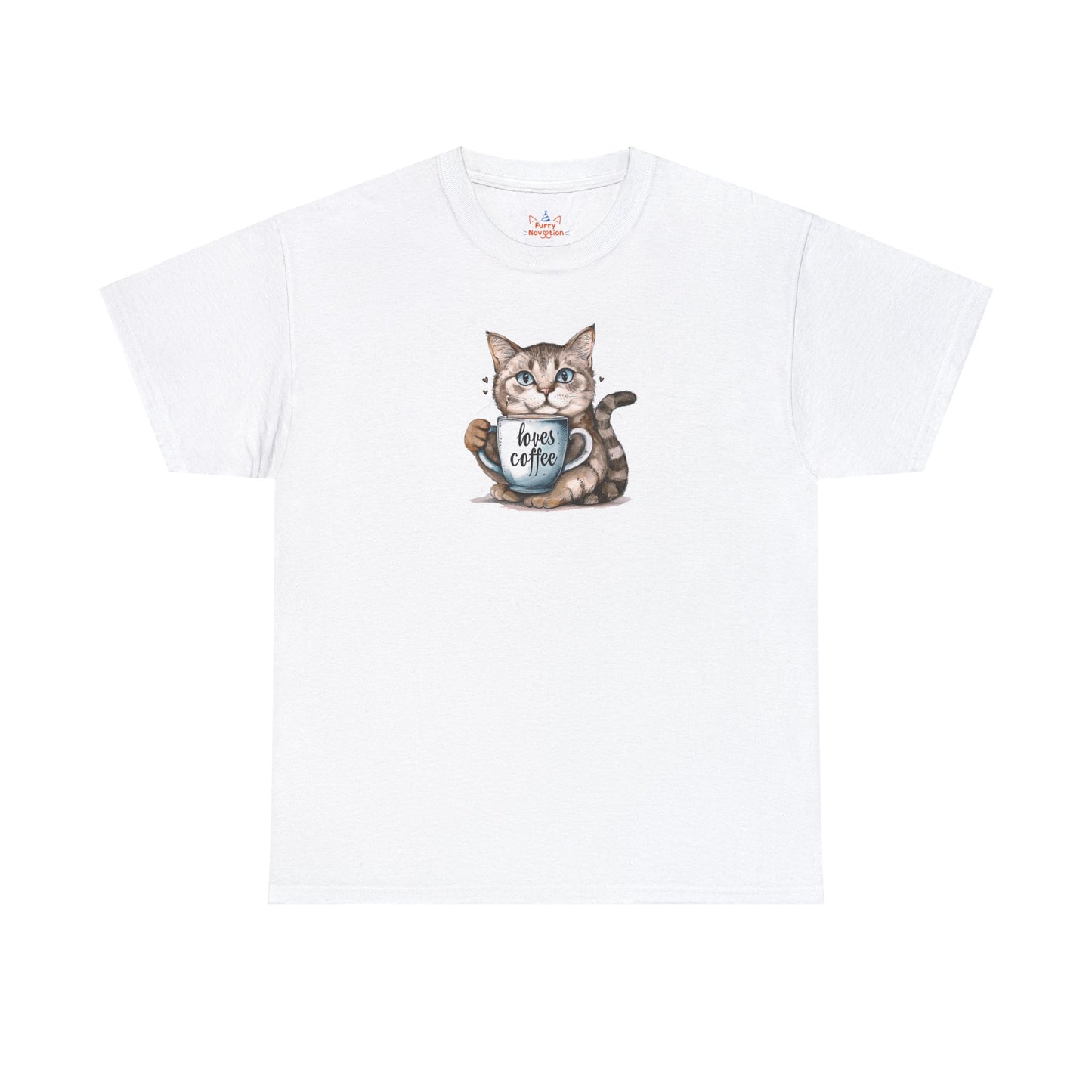 Cat & Coffee Cat T-shirt | Cat T-shirt | T-shirt | Furry Novation