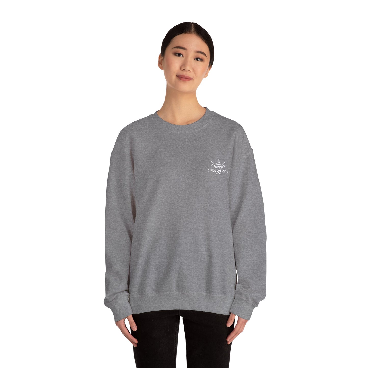 FurryNovation Brand Crewneck Sweatshirt-Grey