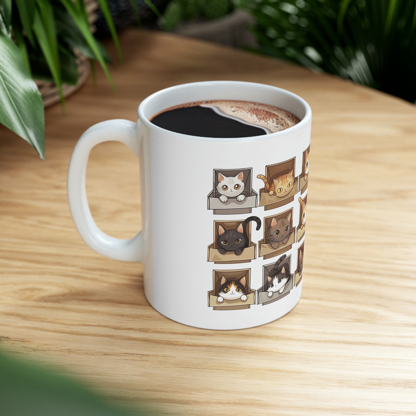 Cat in Boxes Ceramic Mug | Cat Mug | Mug | Furry Novation