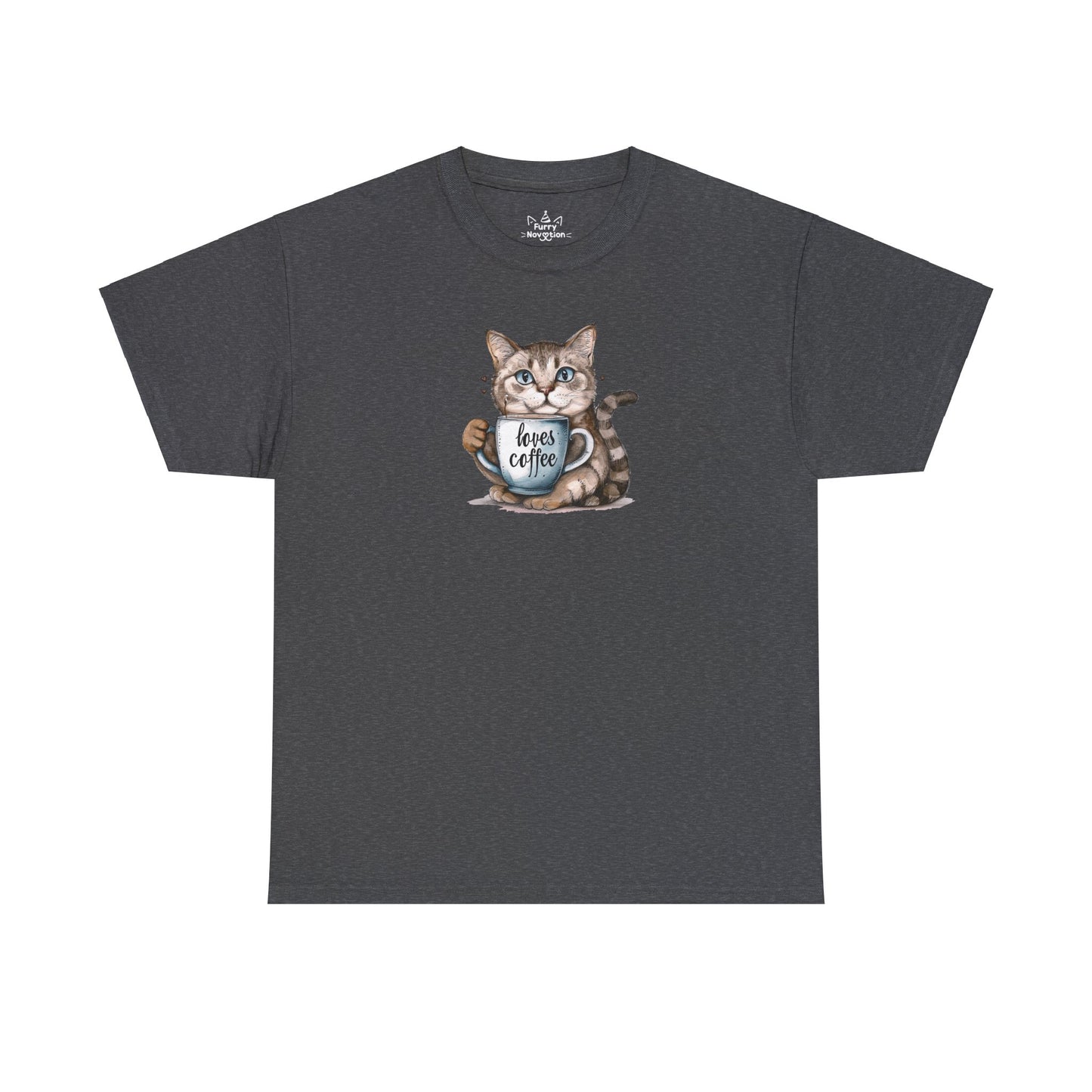 Cat & Coffee Cat T-shirt | Cat T-shirt | T-shirt | Furry Novation