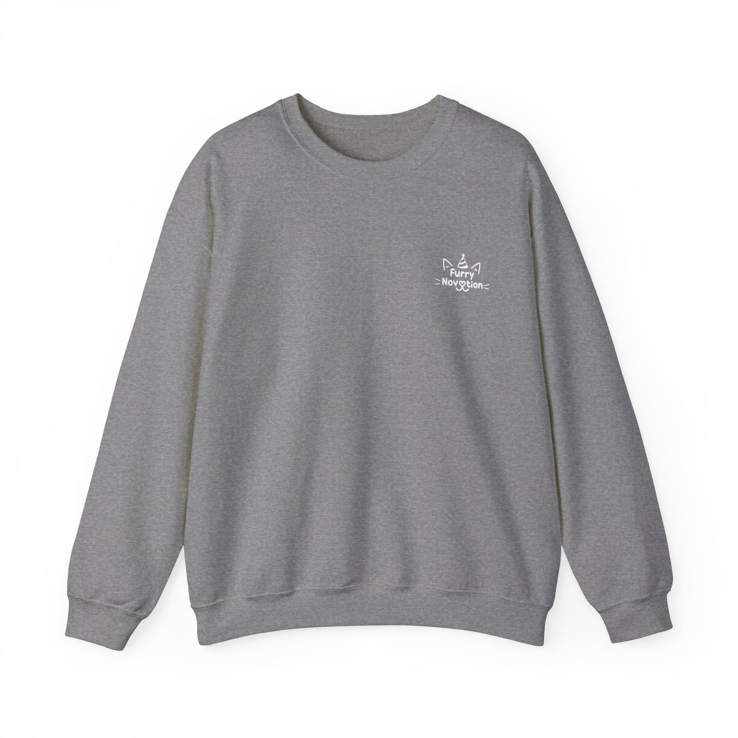 FurryNovation Brand Crewneck Sweatshirt-Grey