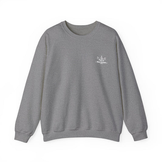 FurryNovation Brand Crewneck Sweatshirt-Grey