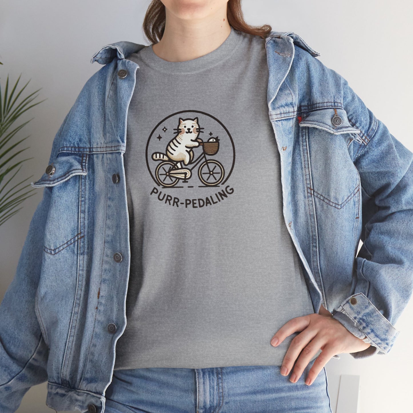 Purr-Pedaling Cat T-shirt | Cat T-shirt | T-shirt | Furry Novation