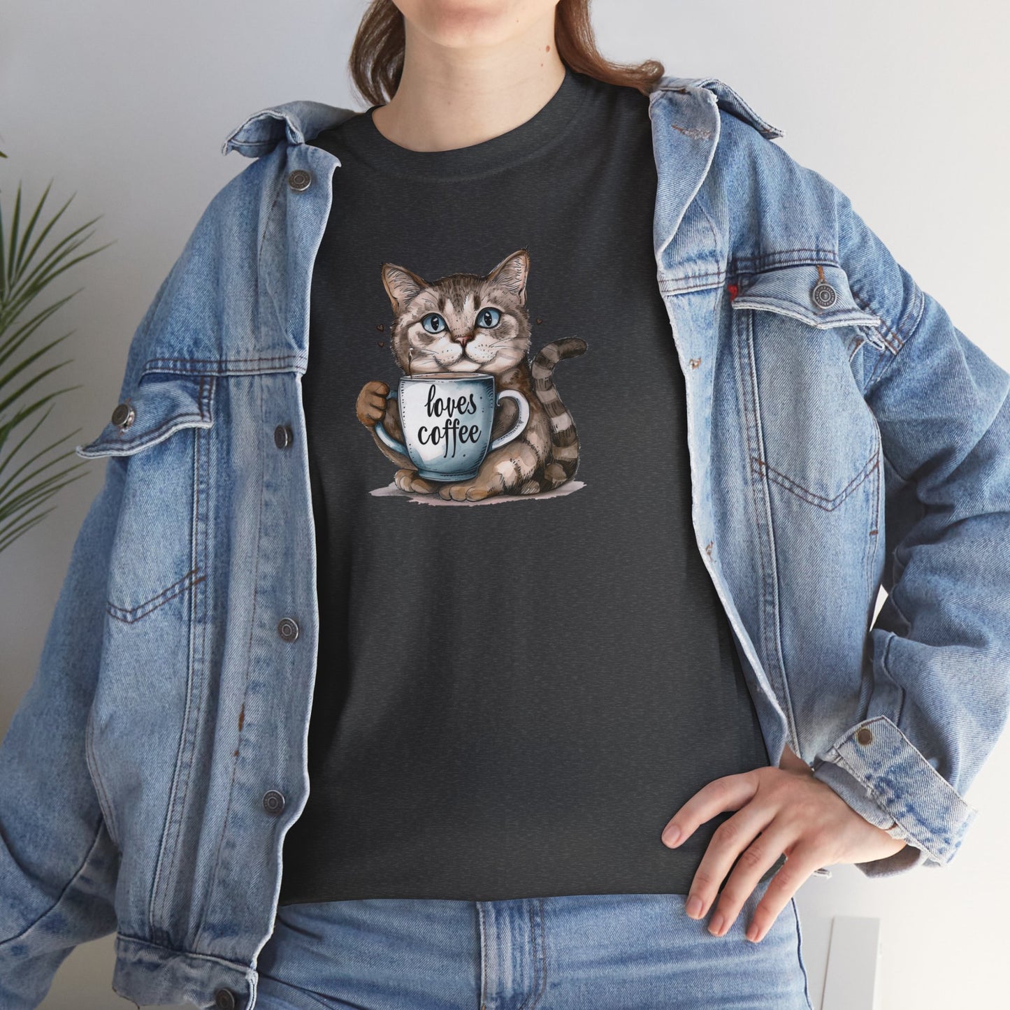 Cat & Coffee Cat T-shirt | Cat T-shirt | T-shirt | Furry Novation