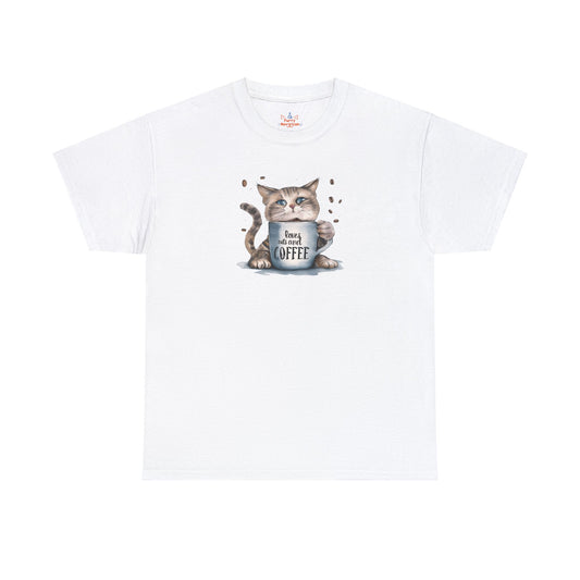 Cat & Coffee Cat T-shirt | Cat T-shirt | T-shirt | Furry Novation