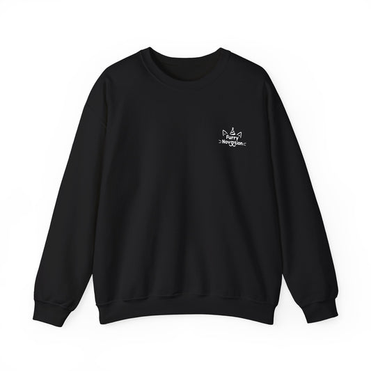 FurryNovation Brand Crewneck Sweatshirt-Black