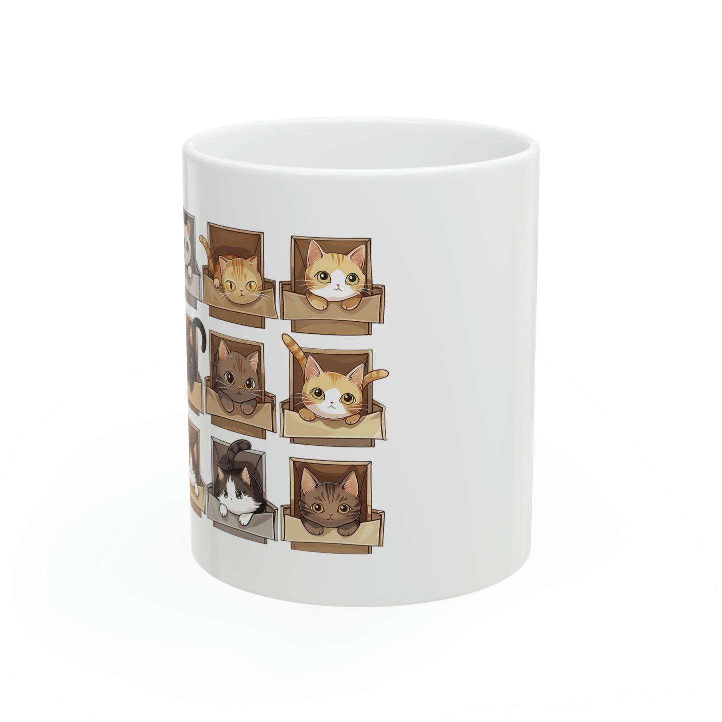 Cat in Boxes Ceramic Mug | Cat Mug | Mug | Furry Novation