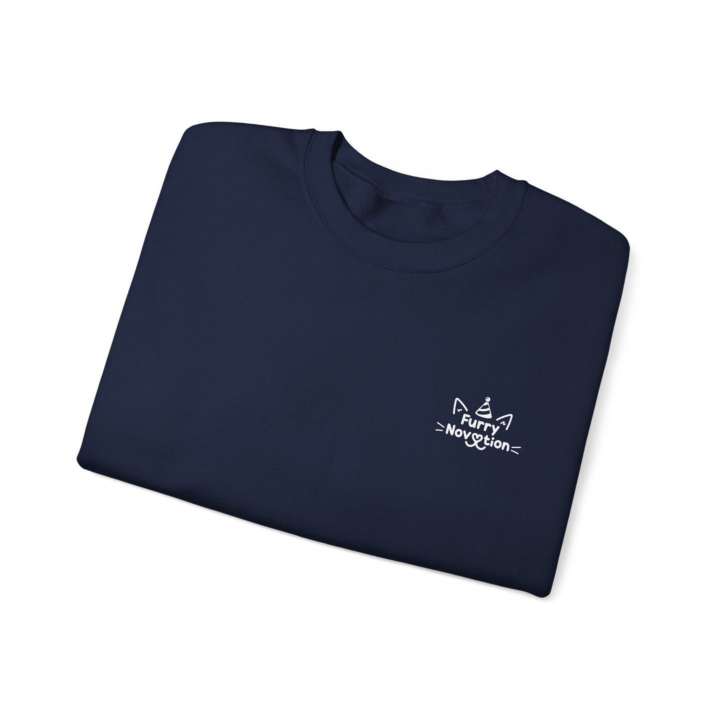 FurryNovation Brand Crewneck Sweatshirt-Navy