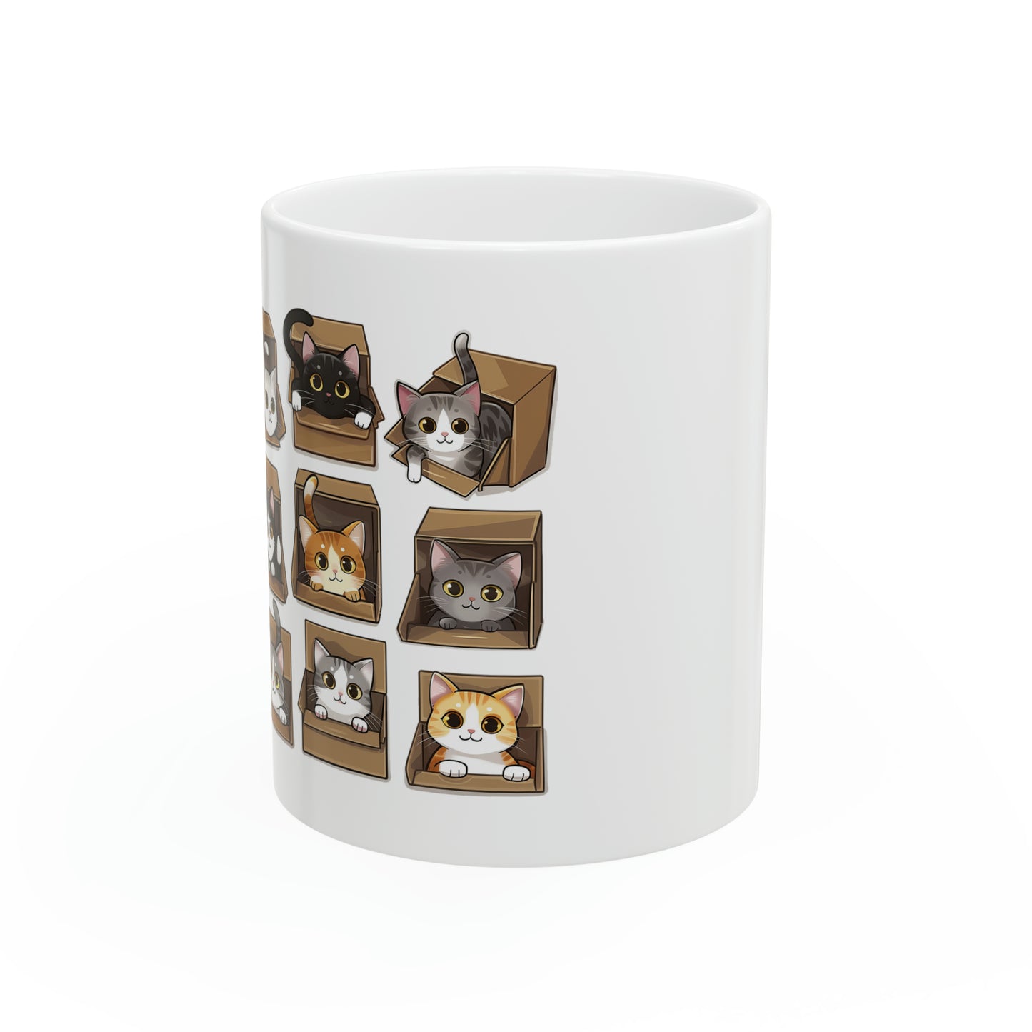 Cat in Boxes Ceramic Mug | Cat Mug | Mug | Furry Novation