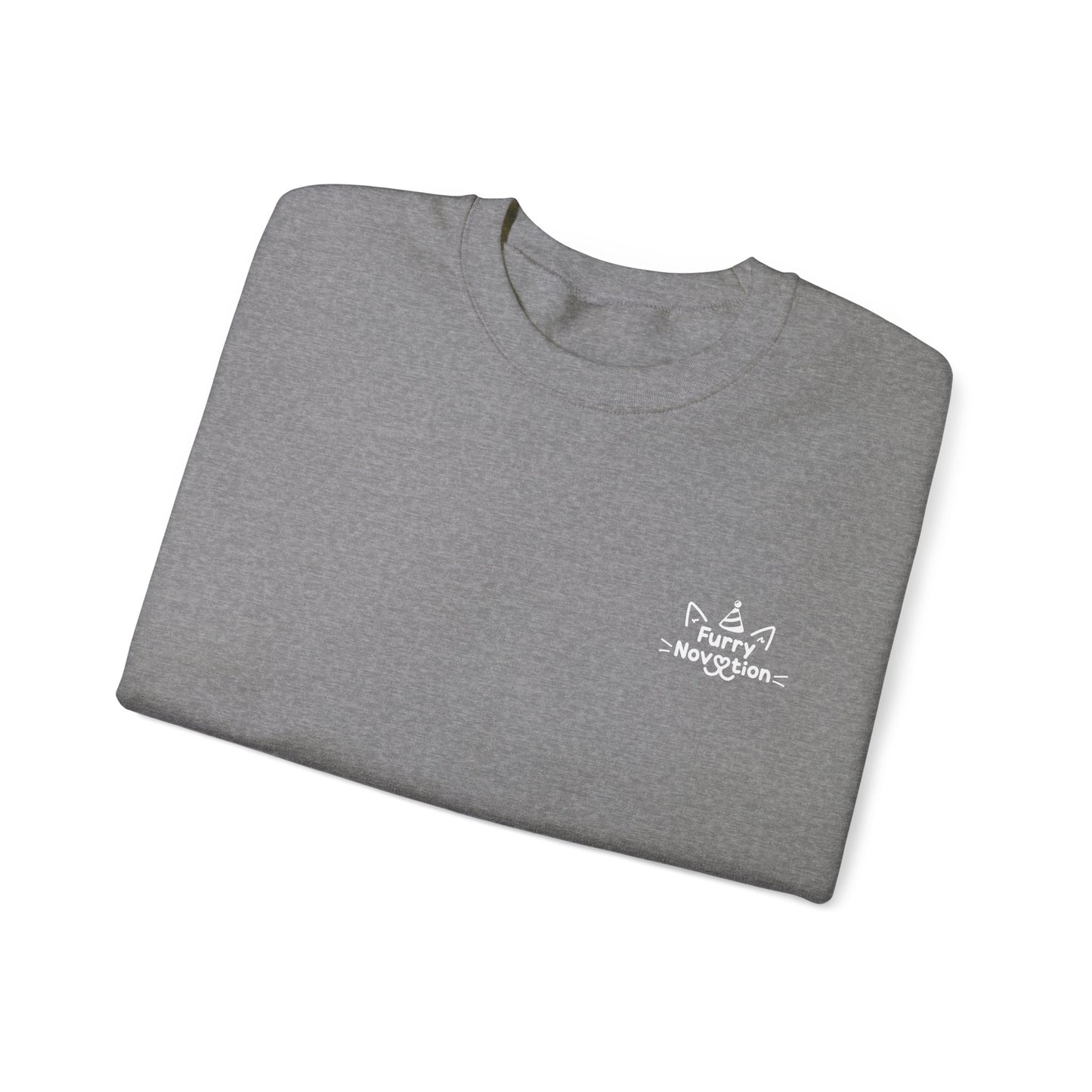 FurryNovation Brand Crewneck Sweatshirt-Grey