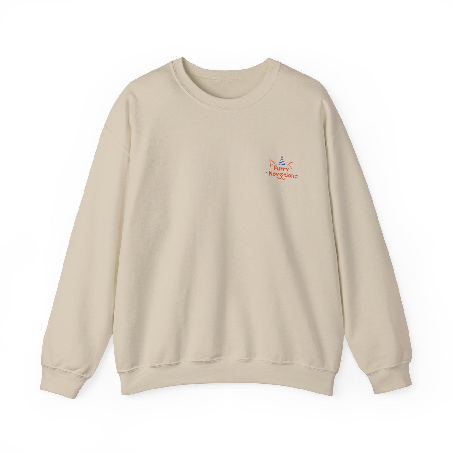 FurryNovation Brand Crewneck Sweatshirt-Sand