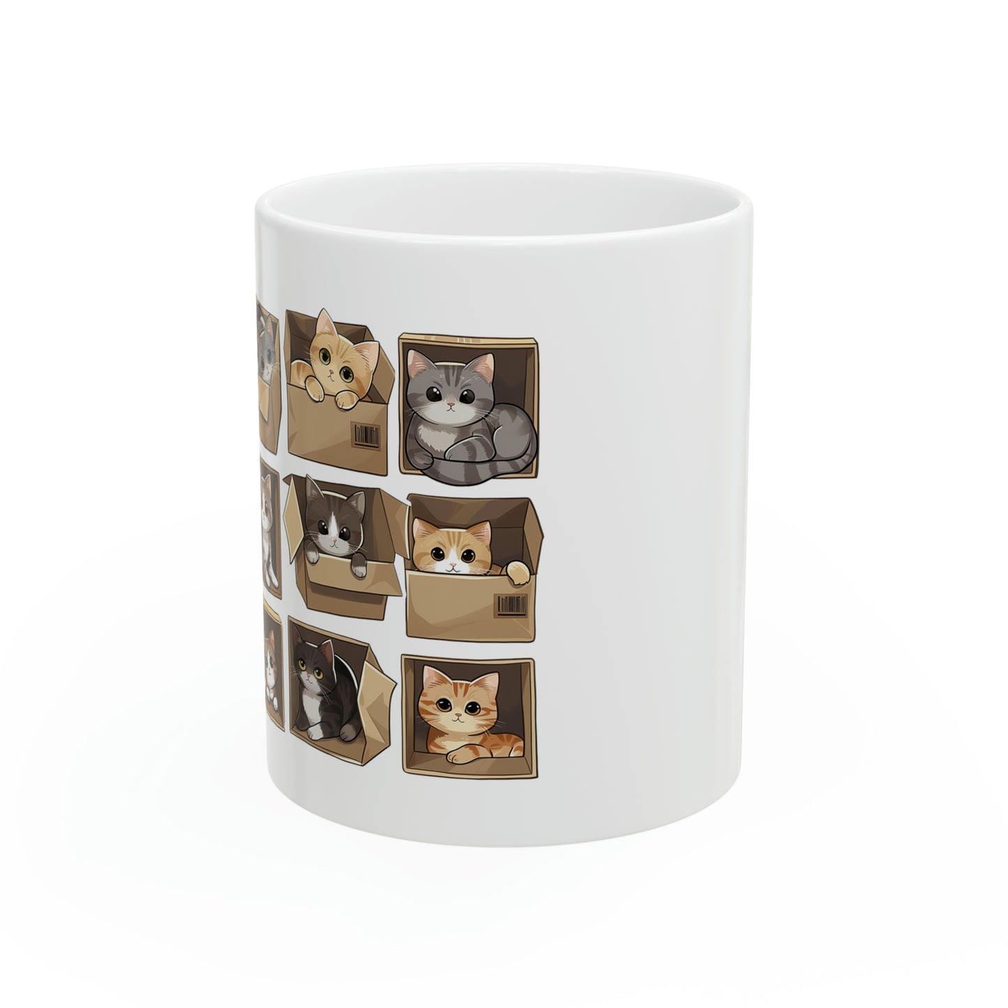 Cat in Boxes Ceramic Mug | Cat Mug | Mug | Furry Novation