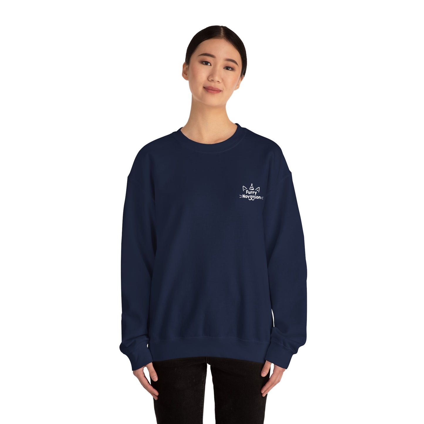 FurryNovation Brand Crewneck Sweatshirt-Navy