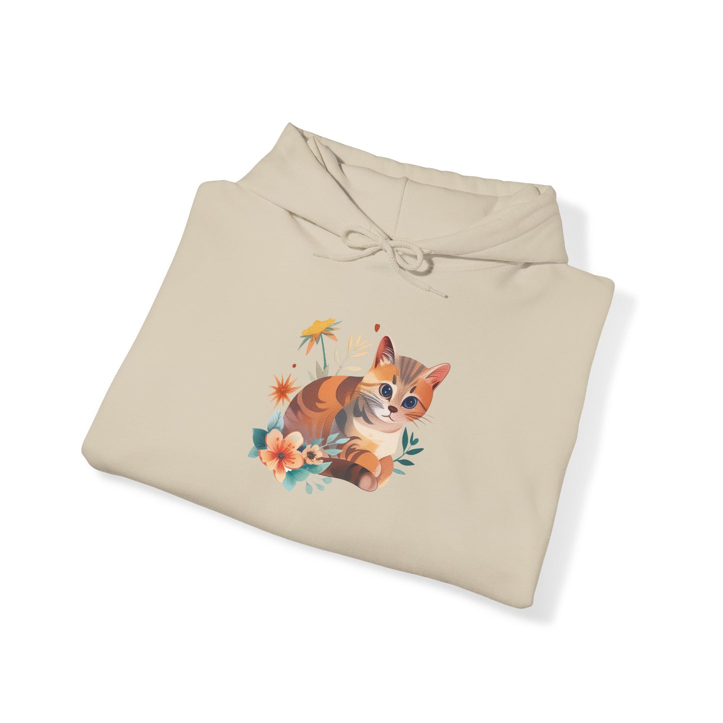 Flower With Cat Hoodie | Cat Hoodie | Hoodie | Furry Novation