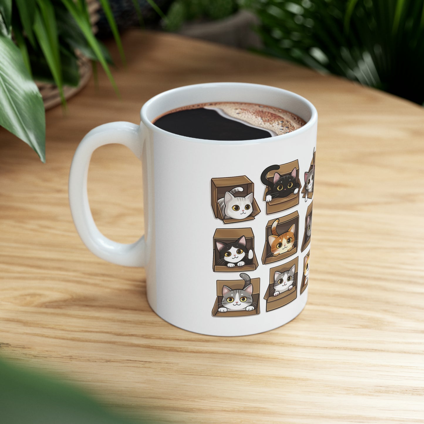 Cat in Boxes Ceramic Mug | Cat Mug | Mug | Furry Novation