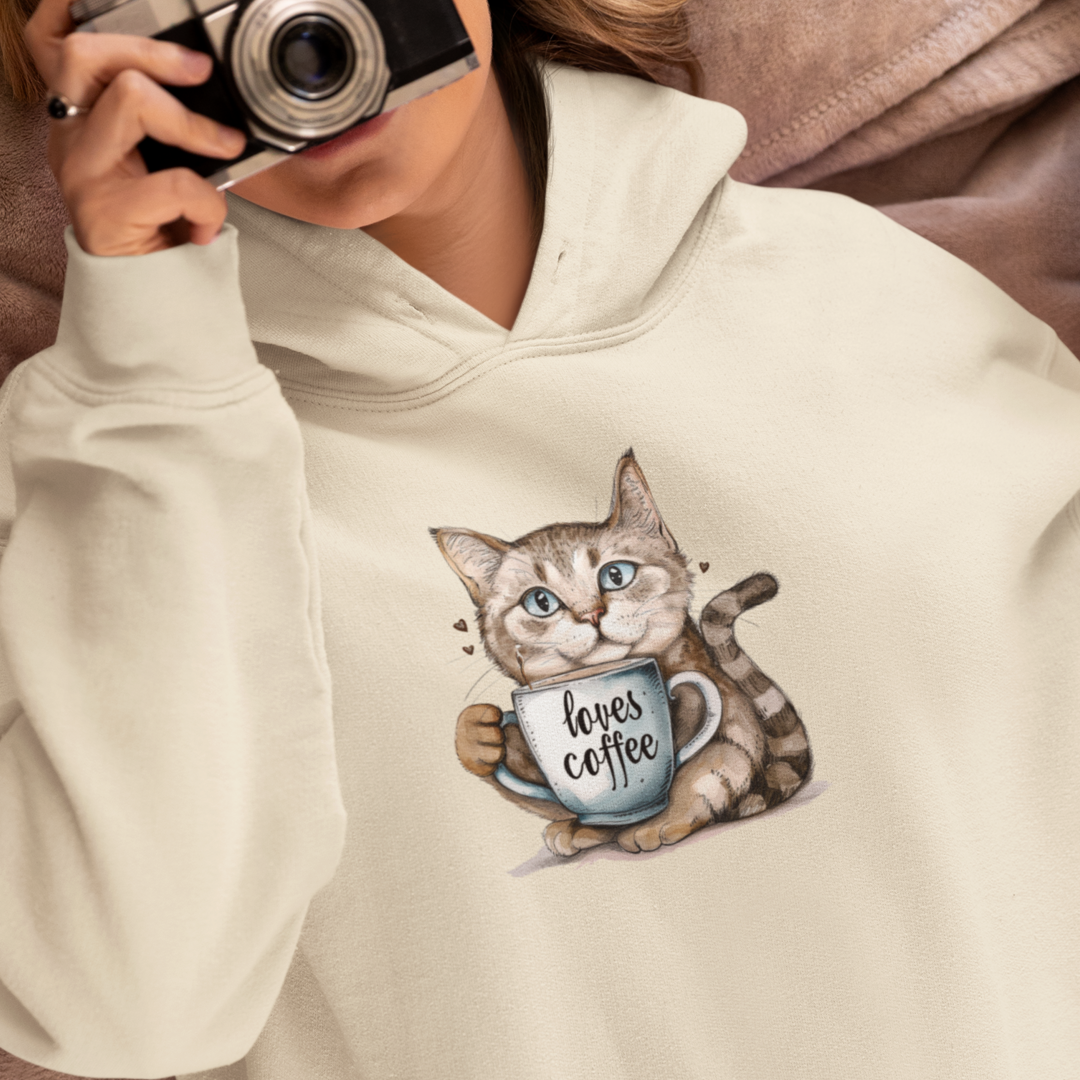 Cat & Coffee Cat Hoodie | Furry Novation